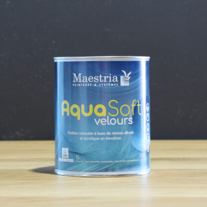 Peinture AQUASOFT velours blanche 1 Litre